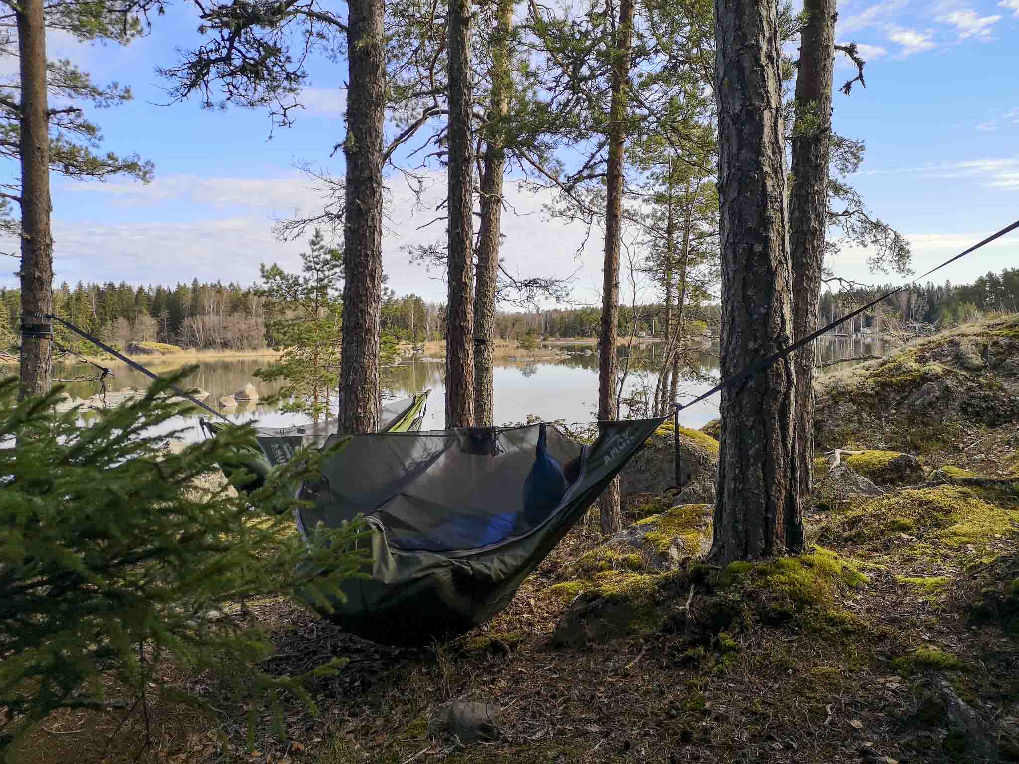 Retkeilyriippumattojen vuokraus - Sandrian villi luonto (Kuivalahti, Eurajoki, Satakunta)